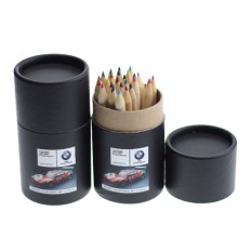 自然木色颜色铅笔套装 圆柱盒 - BMW